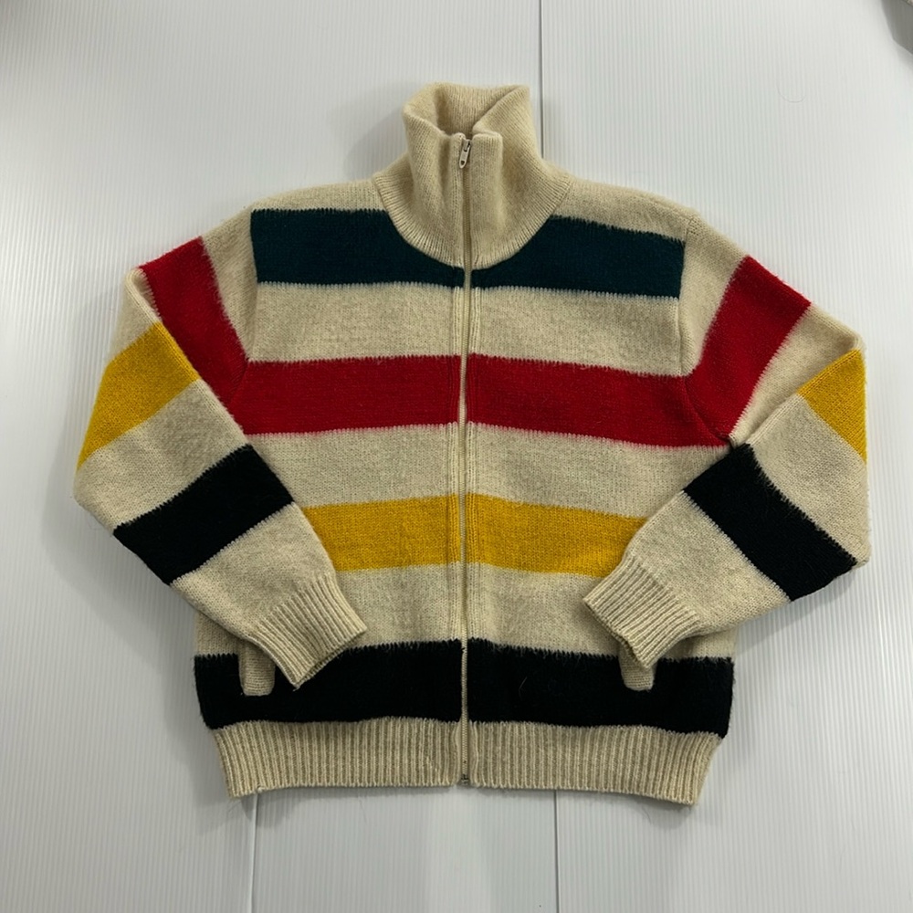 Rare Find! Striped Multicolor Wool Teddy Jacket